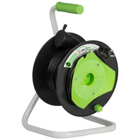 Удлинитель силовой ЭРА GREEN LINE GAZ-2x1-30m Greenline на катушке пластик 1 розетка без заземления 30м ПВС 2x1мм2 | Б0065099