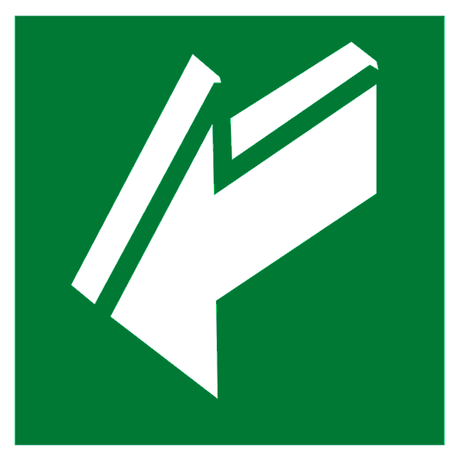 Знак эвакуационный E 19 ''Открывать движением на себя'' 200х200 мм, пленка самоклеящаяся с фотолюминесцентным покрытием ГОСТ Р 12.4.026-2001 - an-e-19-f EKF