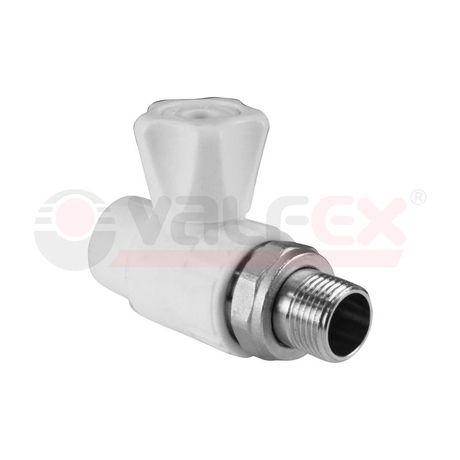 Кран для радиатора прямой 20 х 1/2' полипропиленовый PPR белый - 00000015720 VALFEX 10149020