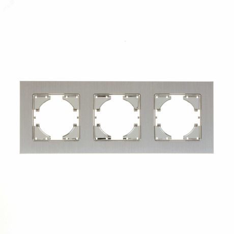 Рамка 3-местная Ugra алюминий, серебро - С1130-034 GUSI