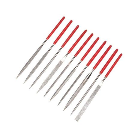 Набор надфилей алмазных 140х70х3мм, 10 шт. | KR-12-4115 Kranz