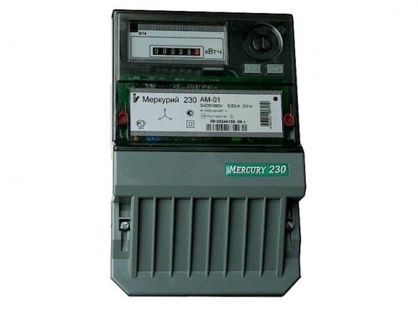 Счетчик Меркурий 230 AM-00 5-7,5А/100В (1 тар.) МЕХ (монт. пл.) Инкотекс АМ-00