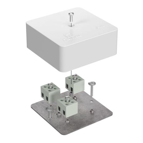 Коробка огнестойкая для кабель-канала 40-0450-FR2.5-6 Е15-Е60 (латунь) 75х75х30 IP42 6p, 2.5 мм.кв.| 40-0450-FR2.5-6-Е60 | Промрукав Строитель