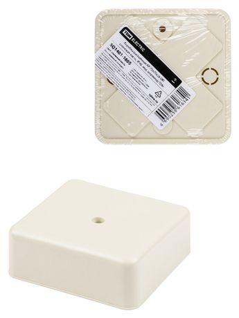 Коробка распределительная КР 75х75х28 о/п, сл. кость, IP40, инд. штрихкод | SQ1401-1805 TDM