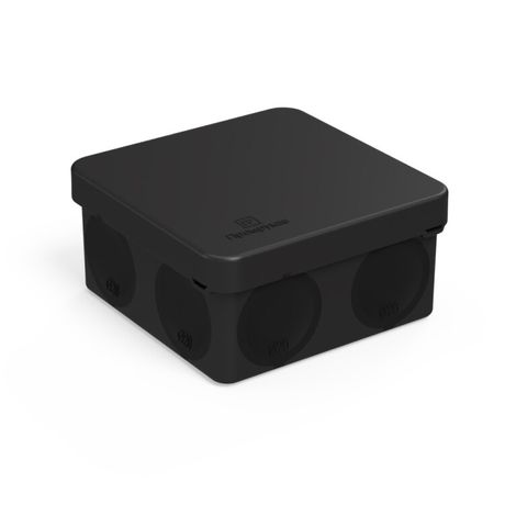 Коробка распределительная 60-0210-9005м для прямого монтажа двухкомпонент безгалогенная (HF) черная 80х80х40 (8шт/уп) IP66| | Промрукав Строитель