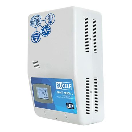 Стабилизатор напряжения RUCELF 2 поколения релейный однофазный 12 кВА навесной - SRWII-12000-L