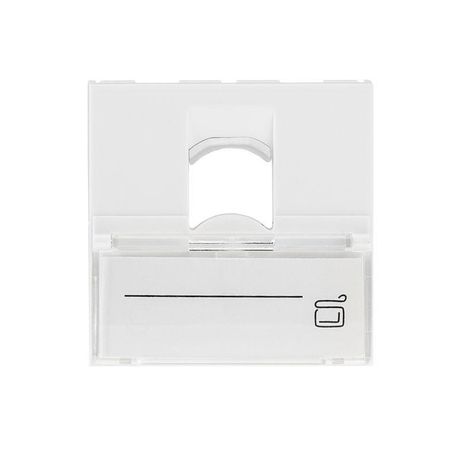 Вставка Mosaic 45x45, на 1 порт с прозрачной шторкой и увеличенным окном маркировки, белая | 03-0161 REXANT MEET