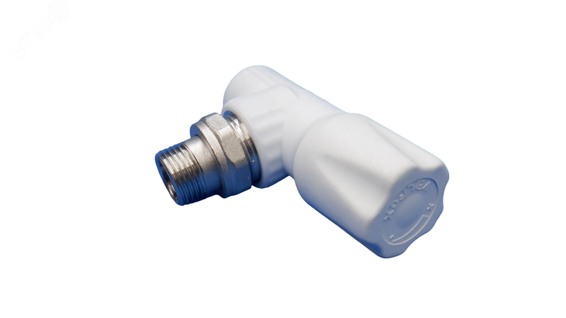 Вентиль для радиатора угловой 20х1/2дюйм (60/15) бел. VALFEX 1014720012