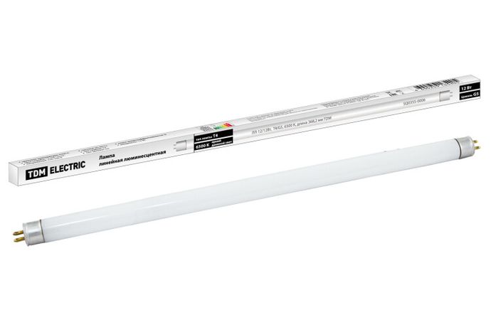 Лампа линейная люминесцентная ЛЛ 12Вт Т4 G5 865 ЛЛ-12 | SQ0355-0006 TDM