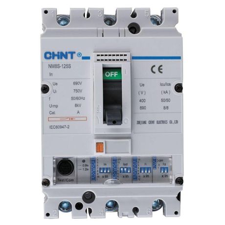 Выключатель автоматический NM8-125S трехполюсный 125А 50кА - 149676 CHINT