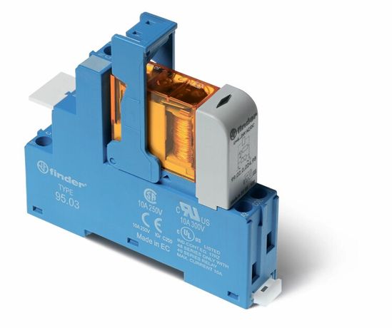 Интерфейсный модуль, электромеханическое реле; 1CO 10A; контакты AgNi; питание 24В DC (чувствит.); категория защиты IP20 | 483170240050SPA Finder 48.31.7.024.0050SPA