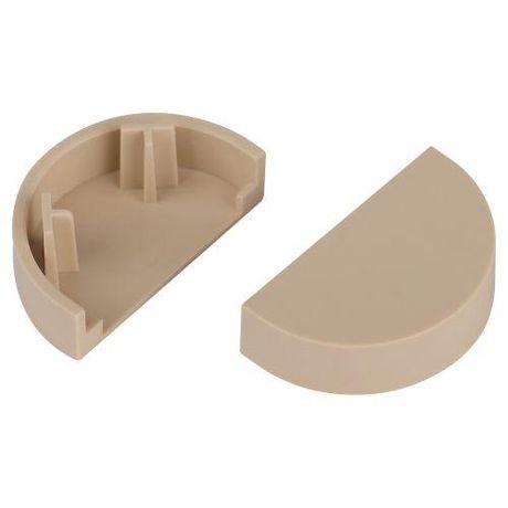 Заглушка EC-KK-20-12-B для полукруглого кабель-канала бежевая 20х12мм 2шт/комплект | Б0064953 ЭРА