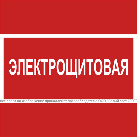 Знак безопасности NPU-2424.T15''Электрощитовая'' - a28572 BS