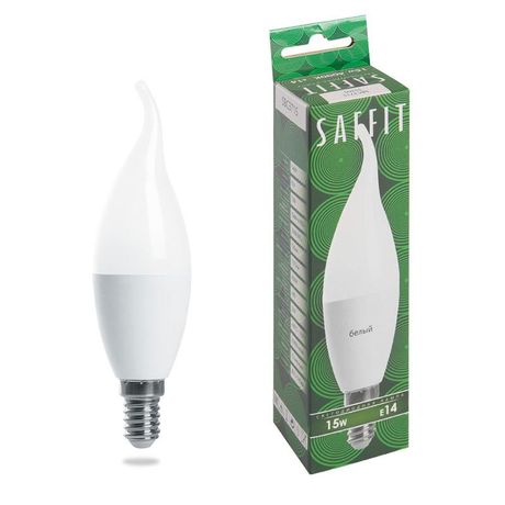 Лампа светодиодная LED 15вт Е14 белый матовая свеча на ветру - SBC3715 FERON 55205