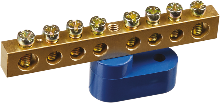 Шина нулевая на одном угловом изоляторе 6х9-8 Navigator 71165 17301