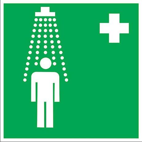 Знак медицинского и санитарного назначения EC 03 ''Пункт приема гигиенических процедур (душевые)'' 200х200 мм, пленка самоклеящаяся ГОСТ Р 12.4.026-2015 - an-ec-03 EKF