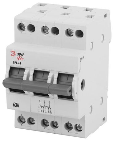 Эра Б0061681 Выключатель-разъединитель трехпозиционный ВРТ-63 PRO VRT63-3-63 3п 63А