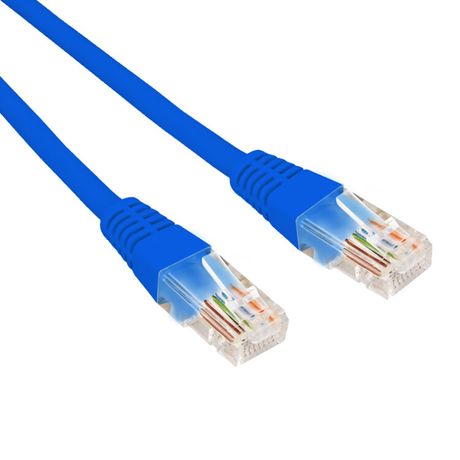 Патч-корд U/UTP, CAT 5e, RJ45-RJ45, 26AWG, LSZH, синий, 1м REXANT | 02-0104-1 MEET
