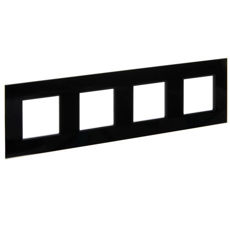 Рамка 4-м SKANDY SK-F24Bl стекло черн. IEK SK-M42-G-K02