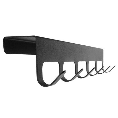 Вешалка навесная на дверь, 6 крючков, черный, REXANT - 38-0643 MEET