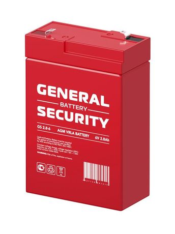 Аккумулятор 6В 2.8А.ч General Security GS2.8-6