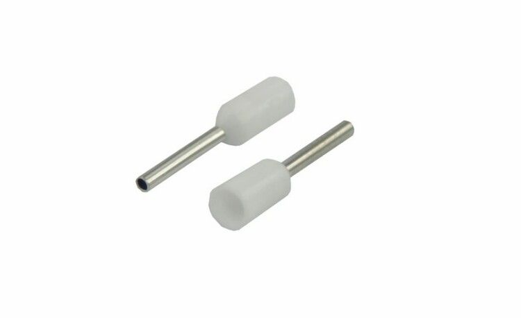 Наконечник штыревой втулочный изол. (НШВИ F-8мм) 0.5кв.мм (СЕ005008white) бел. (уп.100шт) Rexant 08-0811 MEET