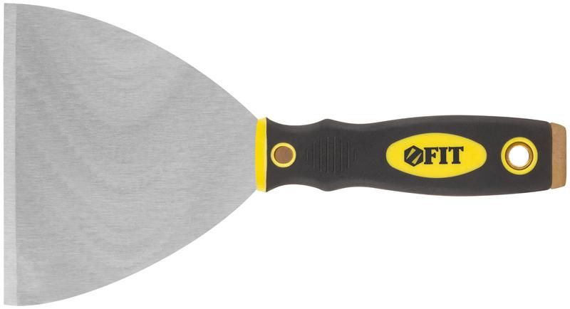 Шпатель для удаления ржавчины профи толщ. лезвия 1мм двухкомп. ручка сметал. бойком 5дюйм (125мм) FIT 06675 РОС