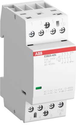 Контактор ESB25-40N-01 модульный (25А АС-1, 4НО), катушка 24В AC/DC | 1SAE231111R0140 ABB