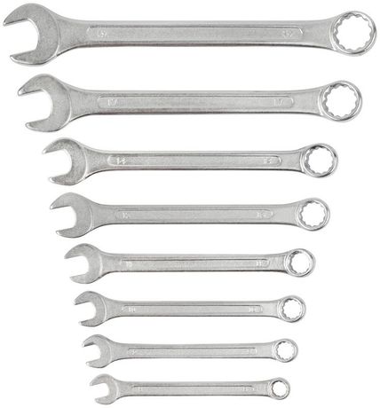 Ключи комбинированные в пластиковом держателе ''Хард'', набор 8 шт (8-19 мм) - 63424 РОС