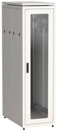 Шкаф сетевой 19" LINEA N 47U 600х1000 мм стеклянная передняя дверь серый | LN35-47U61-G ITK IEK