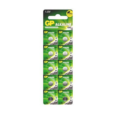 Батарейка пуговичная алкалиновая GP A76 - 3150