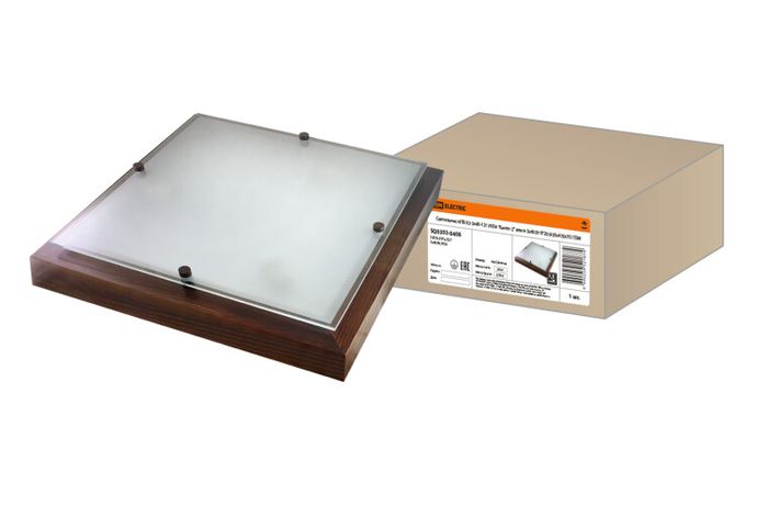 Светильник для ЖКХ невлагозащищенный декоративный под лампу НПБ 02-3х40-121 УХЛ4 "Киото-2" венге 3х40 Вт IP20 (435х435х75) TDM | SQ0303-0408