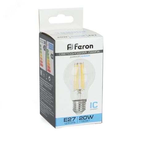 Лампа светодиодная LED 20вт Е27 дневной FILAMENT - LB-620 FERON 48285