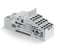 Розетка с безвинтовыми клеммами Push-in для реле 55.32, 55.34, таймера 85.02, 85.04, применяются модули 86.00, 99.02, в комплекте металлическая клипса 094.71, серый цвет, версия ЖД-транспорта - 94.P4.7SMA FINDER 94P47SMA