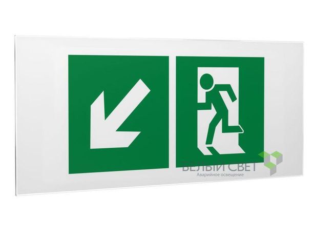 Пластина Напр. к эвакуационному выходу налево вниз PS-50206.E33 - a18212 BS