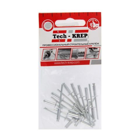 Заклепка вытяжная 4.0х16 (16шт) - 102574 Tech-KREP