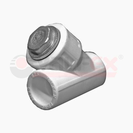 Фильтр сетчатый 25х3/4' ВВ косой, полипропиленовый PPR серый - 10141025Г VALFEX