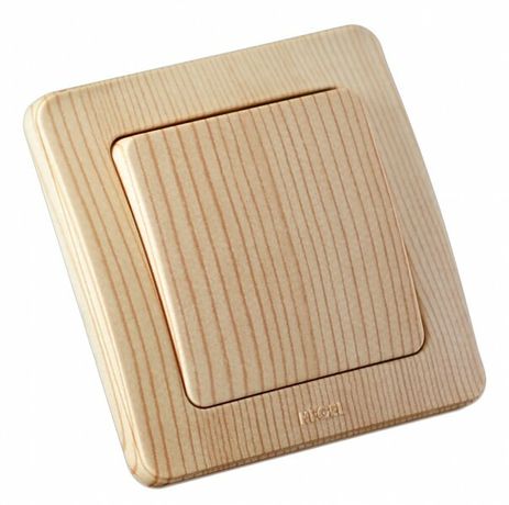 Выключатель скрытой установки, одноклавишный, с самовозвратом, цвет сосна | ВС10-331-02 HEGEL