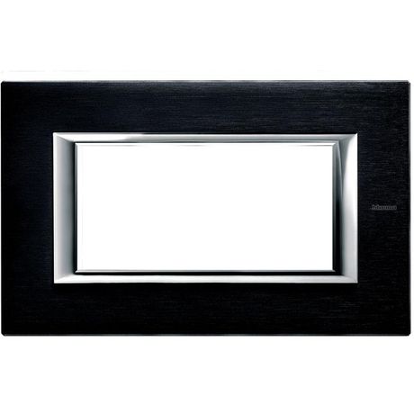 Рамка 4мод. Axolute прямоугол. алюм. антрацит Leg BTC HA4804XS Legrand