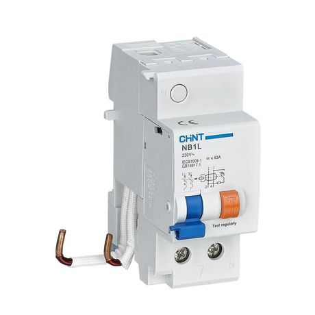 Выключатель автоматический дифференциального тока NB1L-63 2P C50 300mA тип AC 6kA (R) | 198397 CHINT