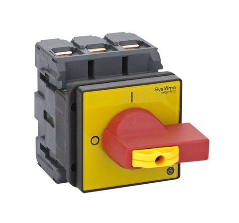 КРАСНОЙ РУКОЯТКОЙ НА ДВЕРЦУ 4 ВИНТА 1 ЗАМОК - MSD80360R ВЫКЛЮЧАТЕЛЬ-РАЗЪЕДИНИТЕЛЬ 3P 80A IP20 С APC