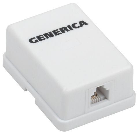 Розетка информационная настенная RJ12 категории 3 UTP 1 порт GENERICA - CS2-3C03U-12-G IEK