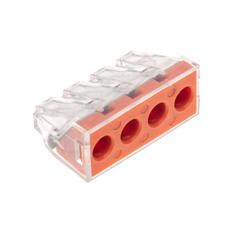 Экспресс-клемма СМК 773-174 с пастой, 4-проводная 0,75-6 мм² (50 шт/уп) | 07-5279 REXANT MEET