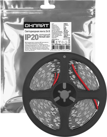Лента светодиодная 90 654 OLS-2835CW60-4.8-IP20-24V ОНЛАЙТ 90654 Navigator