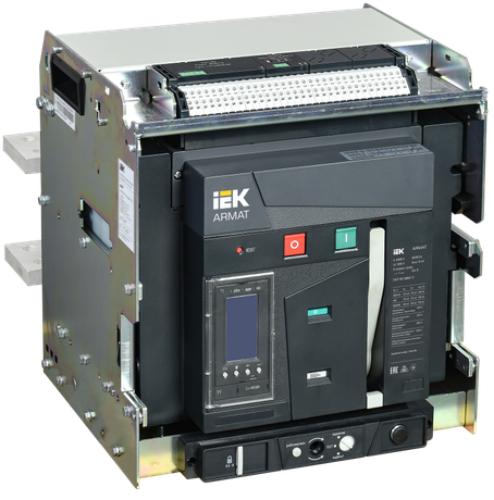 Выключатель автоматический воздушный ARMAT выдвижного исполнения 3P F 125кА 4000А расцепитель TY с комплектом аксессуаров 220В: мотор привод катушка включения отключения - AR-ACB-3VF-125-4000A-TYCF IEK