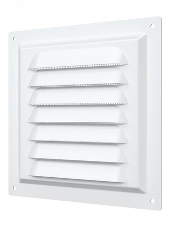 Решетка вентиляционная вытяжная стальная с покрытием полимерной эмалью 150х150 - 1515МЭ ЭРА 186