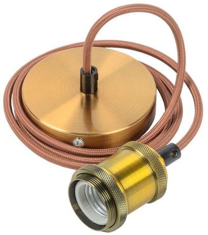 Патрон подвесной Пал27-04-К52 E27 со шнуром 1,5м RETRO золото - EPA12-04-02-K22 IEK