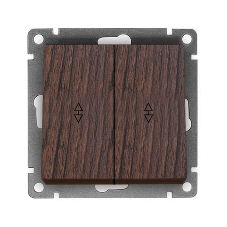 Переключатель проходной 2-кл. СП Афина 10А IP20 механизм венге UNIVersal A0126-V Союз A0026-V