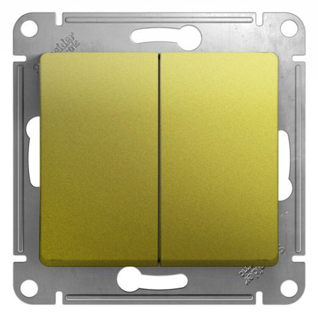 Переключатель проходной 2-кл. СП Glossa 10А IP20 (сх. 6) 10AX механизм фисташк. SE GSL001065 APC
