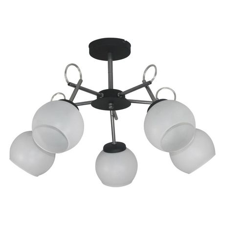 Светильник Блюз 151 черн.хром (Плафон 8330) НПБ 01-5х60-163 Е27 потолочный - 1005405225 Элетех